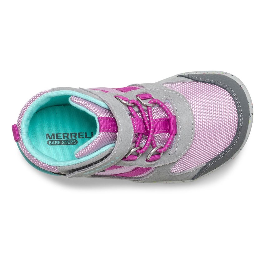 Basket Merrell Bare Steps Ridge Jr Hiker Grise/Rose Enfant | I.I.DSFM